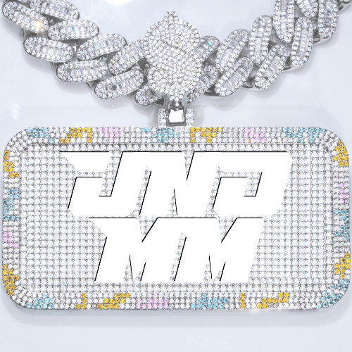 CUSTOM LETTER NECKLACE 3D COLORFUL SQUARE