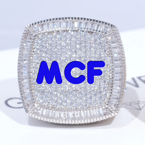 CUSTOM LETTER 3D ICED RING