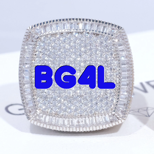CUSTOM LETTER 3D ICED RING