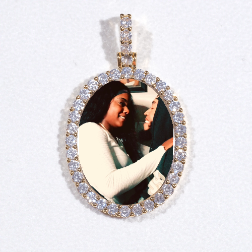 3D Oval Custom Picture Pendant