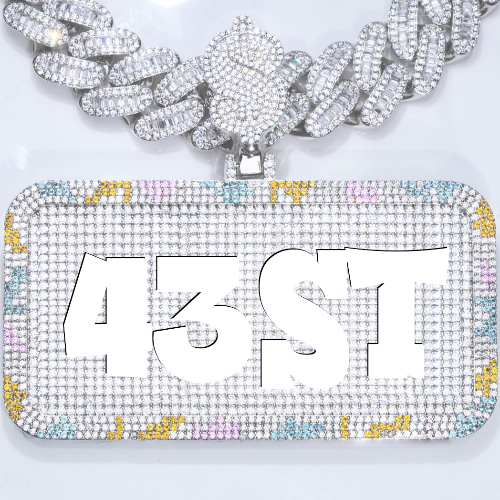 CUSTOM LETTER NECKLACE 3D COLORFUL SQUARE