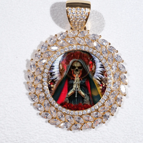 Large 3D Wheat Ear Custom Picture Pendant