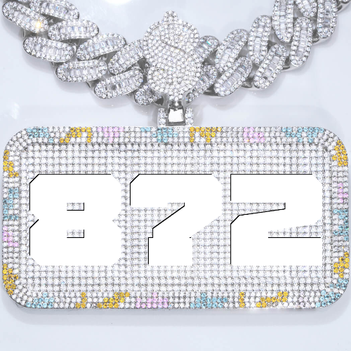 CUSTOM LETTER NECKLACE 3D COLORFUL SQUARE
