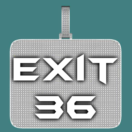 CUSTOM LETTER NECKLACE 3D BIG SQUARE
