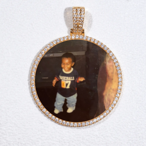 MEDIUM 3D CIRCLE CUSTOM PICTURE PENDANT
