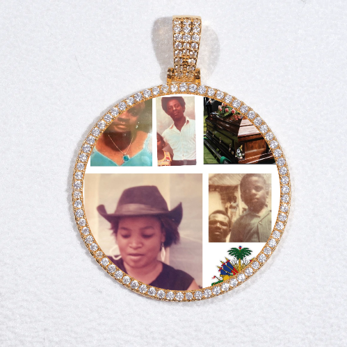 MEDIUM 3D CIRCLE CUSTOM PICTURE PENDANT