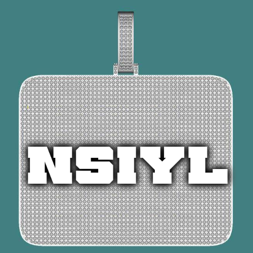 CUSTOM LETTER NECKLACE 3D BIG SQUARE