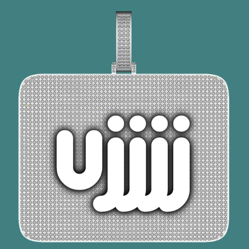 CUSTOM LETTER NECKLACE 3D BIG SQUARE