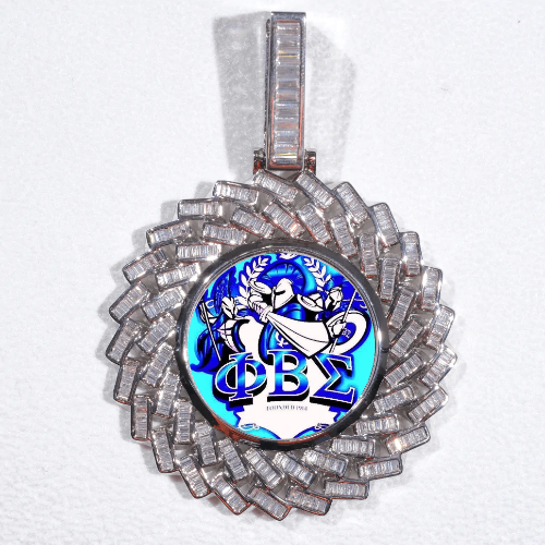 Large 3D Baguette Custom Picture Pendant