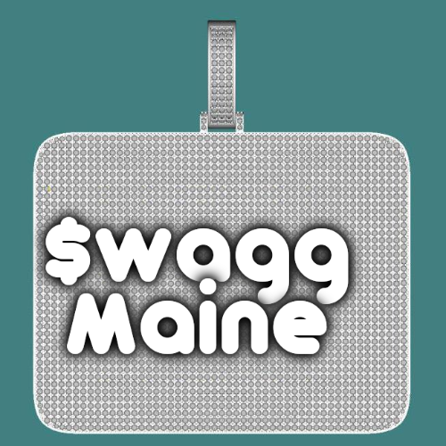 CUSTOM LETTER NECKLACE 3D BIG SQUARE