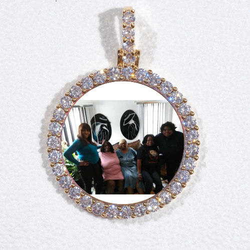 3D CIRCLE CUSTOM PICTURE PENDANT SMALL SIZE