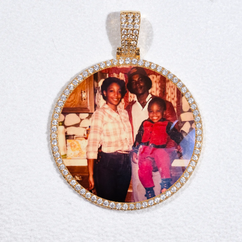 MEDIUM 3D CIRCLE CUSTOM PICTURE PENDANT