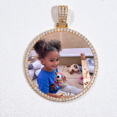 MEDIUM 3D CIRCLE CUSTOM PICTURE PENDANT