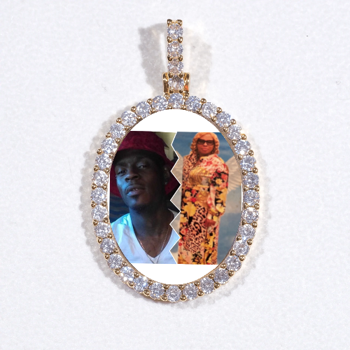 3D Oval Custom Picture Pendant