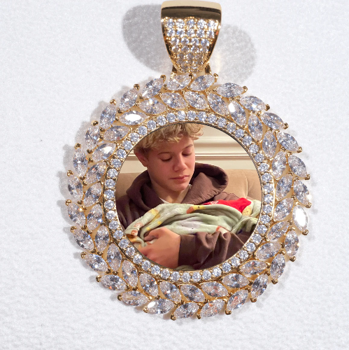 Large 3D Wheat Ear Custom Picture Pendant