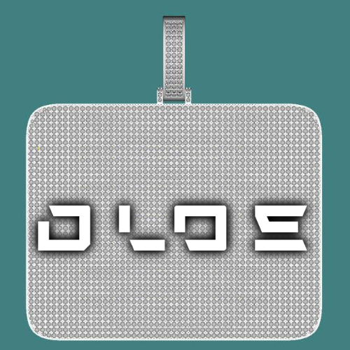 CUSTOM LETTER NECKLACE 3D BIG SQUARE