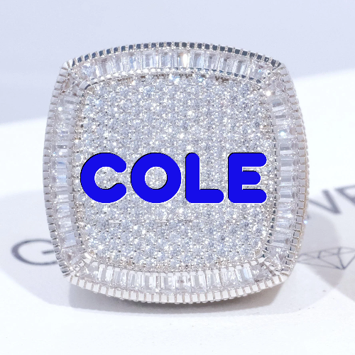 CUSTOM LETTER 3D ICED RING