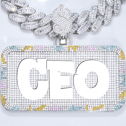 CUSTOM LETTER NECKLACE 3D COLORFUL SQUARE