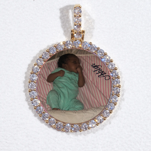 3D CIRCLE CUSTOM PICTURE PENDANT SMALL SIZE