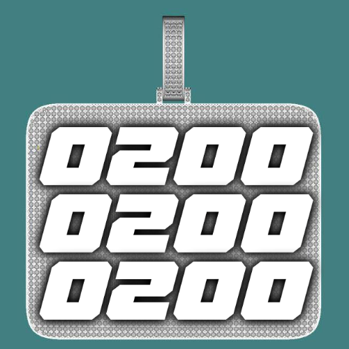 CUSTOM LETTER NECKLACE 3D BIG SQUARE