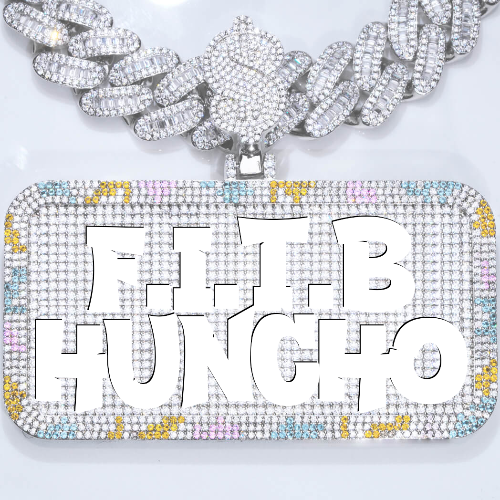 CUSTOM LETTER NECKLACE 3D COLORFUL SQUARE