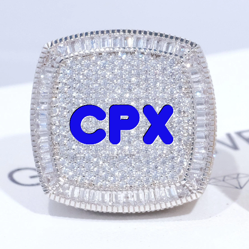 CUSTOM LETTER 3D ICED RING