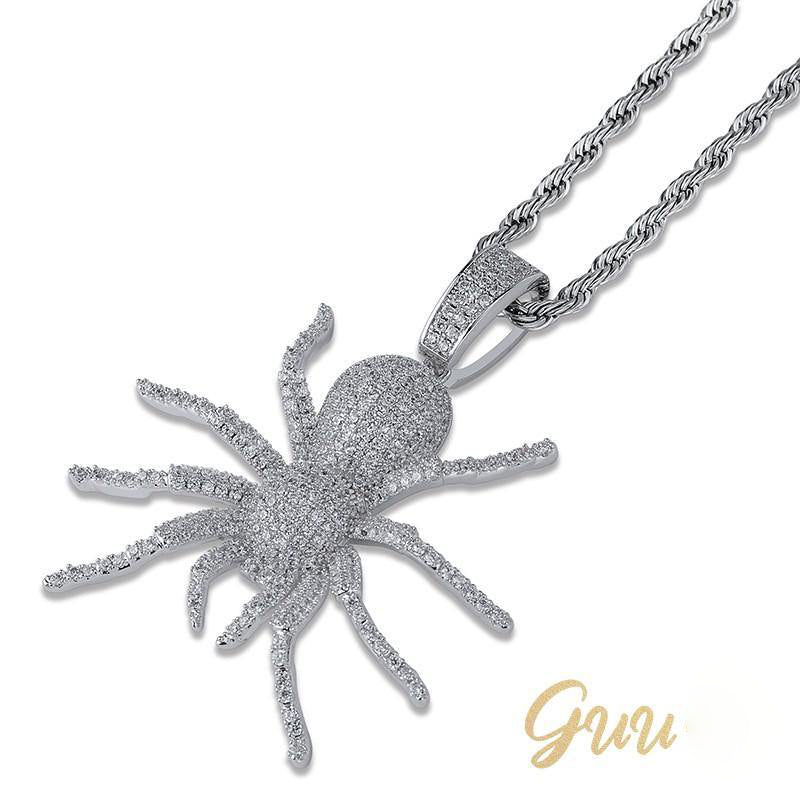 18K Gold-Plated AAA CZ Spider Pendant Necklace - The GUU Shop