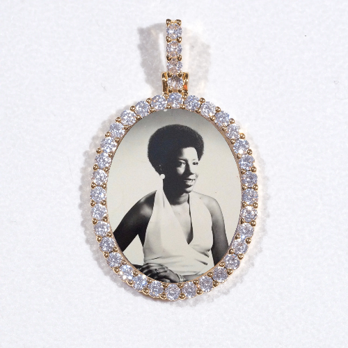 3D Oval Custom Picture Pendant