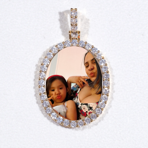 3D Oval Custom Picture Pendant