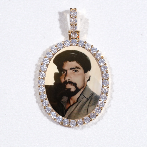 3D Oval Custom Picture Pendant