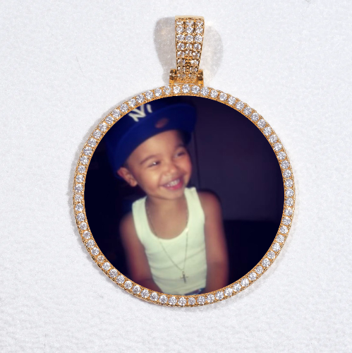 MEDIUM 3D CIRCLE CUSTOM PICTURE PENDANT