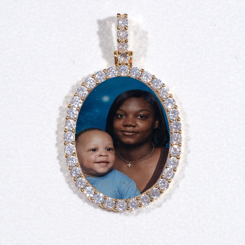 3D Oval Custom Picture Pendant