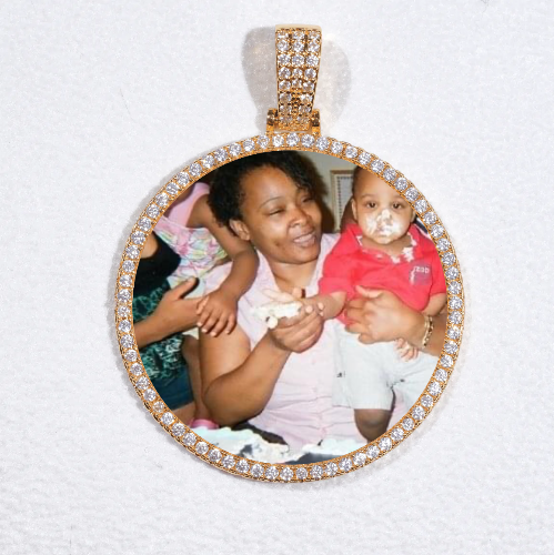 MEDIUM 3D CIRCLE CUSTOM PICTURE PENDANT