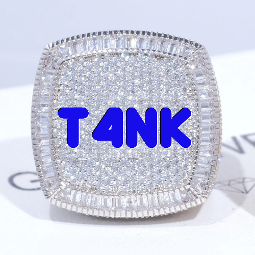 CUSTOM LETTER 3D ICED RING