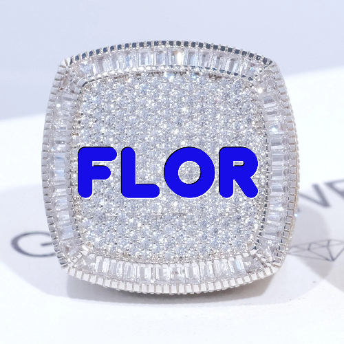 CUSTOM LETTER 3D ICED RING