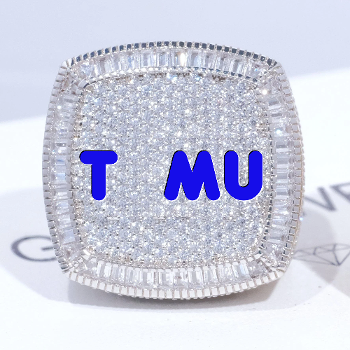 CUSTOM LETTER 3D ICED RING