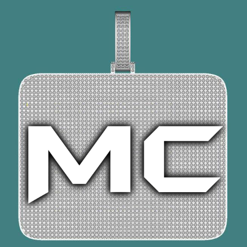 CUSTOM LETTER NECKLACE 3D BIG SQUARE