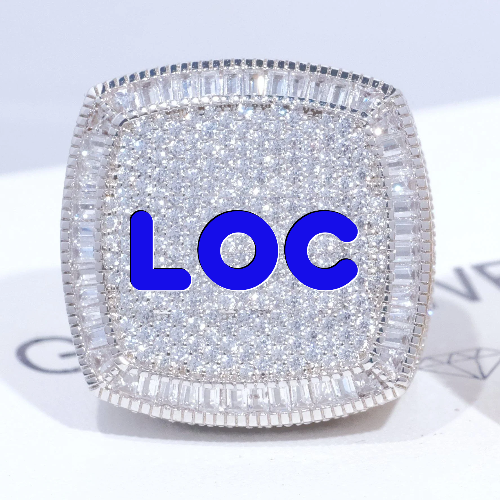 CUSTOM LETTER 3D ICED RING