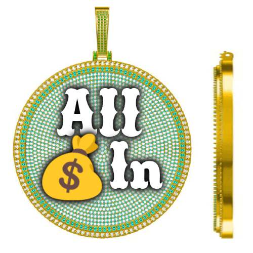 CUSTOM LETTER NECKLACE 3D BIG DISC