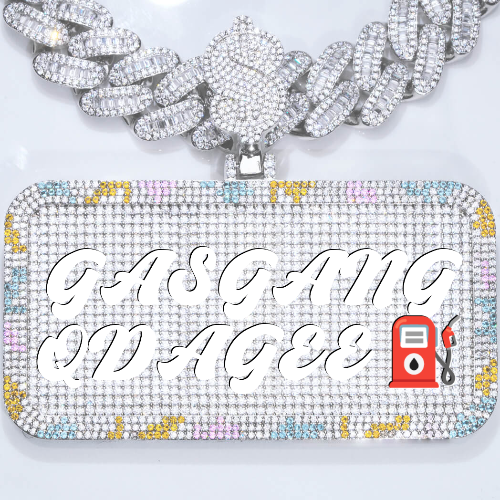 CUSTOM LETTER NECKLACE 3D COLORFUL SQUARE