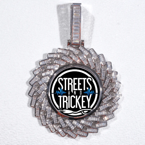 Large 3D Baguette Custom Picture Pendant