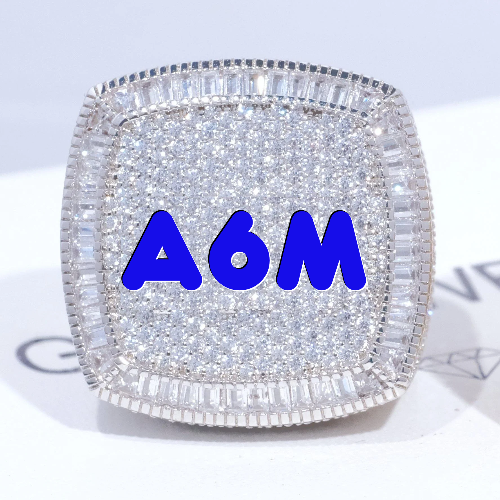 CUSTOM LETTER 3D ICED RING