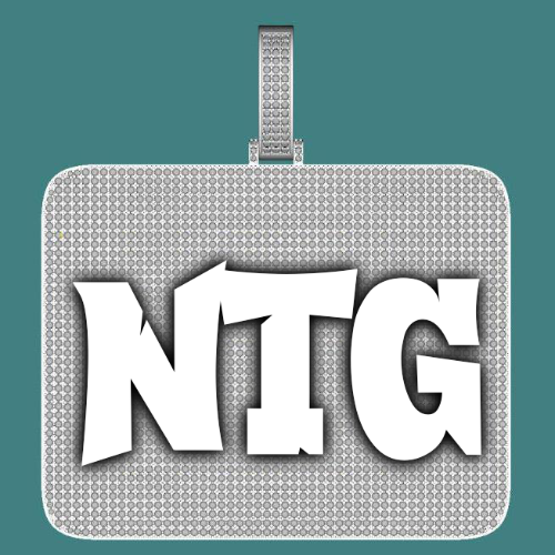 CUSTOM LETTER NECKLACE 3D BIG SQUARE
