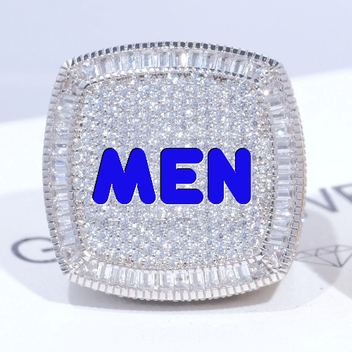 CUSTOM LETTER 3D ICED RING