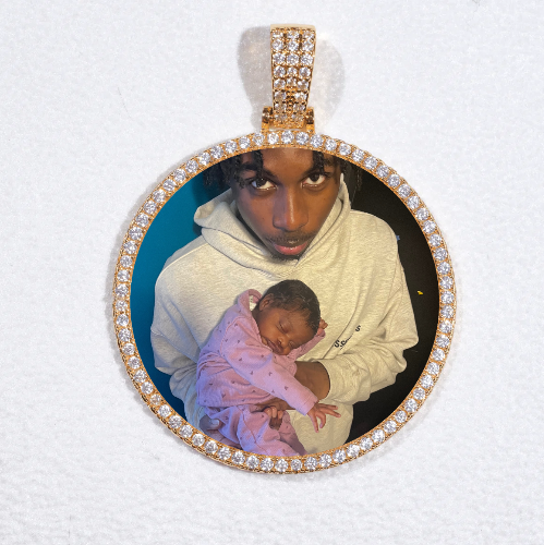 MEDIUM 3D CIRCLE CUSTOM PICTURE PENDANT