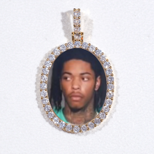 3D Oval Custom Picture Pendant