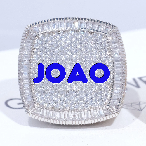 CUSTOM LETTER 3D ICED RING