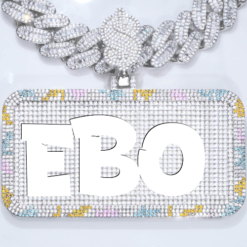 CUSTOM LETTER NECKLACE 3D COLORFUL SQUARE