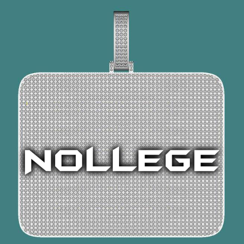 CUSTOM LETTER NECKLACE 3D BIG SQUARE