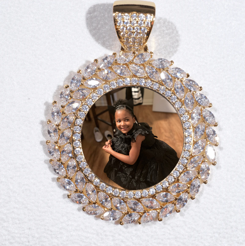 Large 3D Wheat Ear Custom Picture Pendant